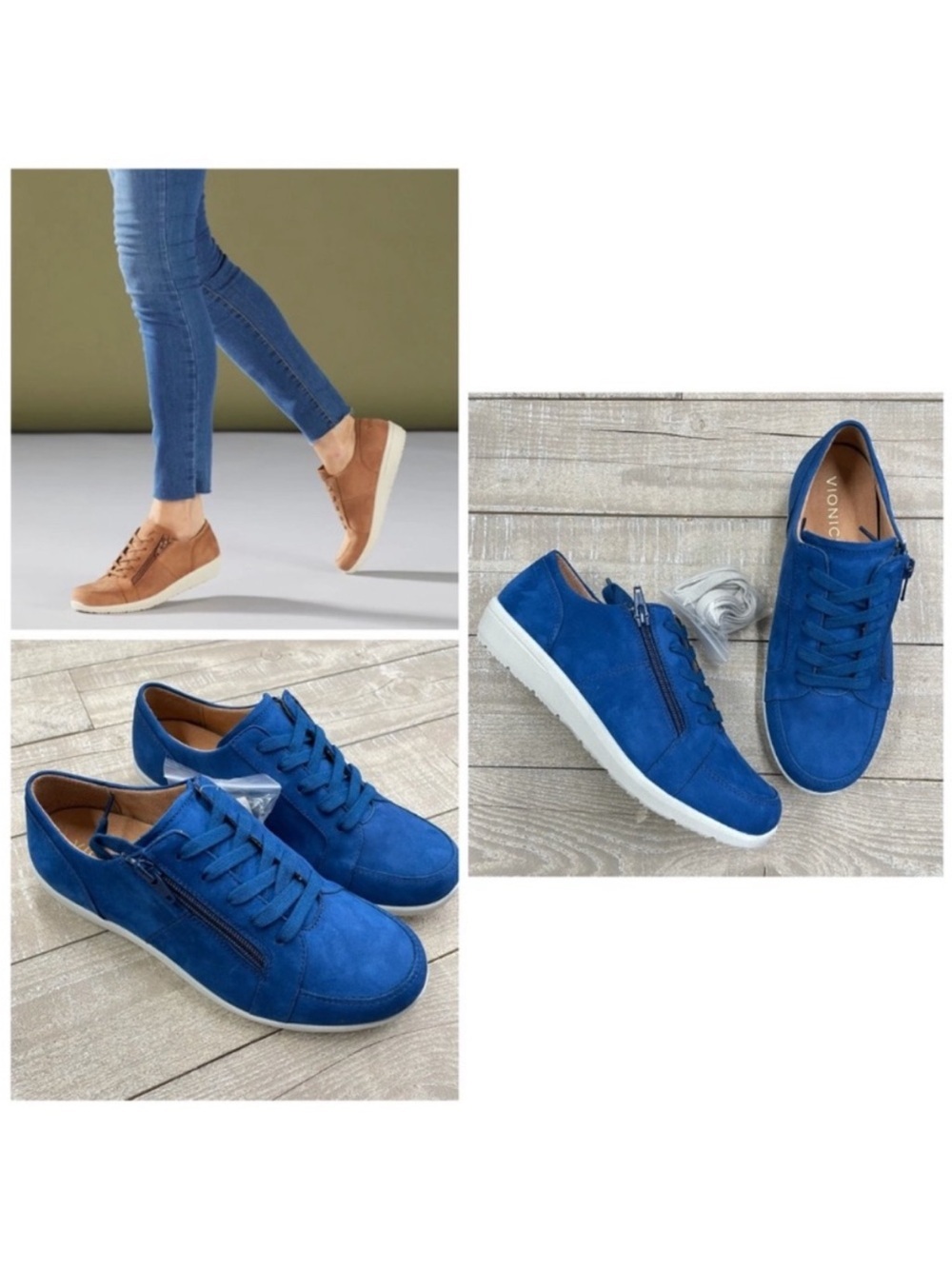 Vionic Abagail women's blue nubuck sneaker